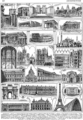 Ангары в Орли — Architecture - Public domain book illustration from French encyclopedi