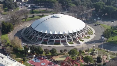 Palazzetto dello Sport — Le Palazzetto dello Sport en vue aérienne