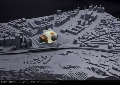 Тайбэйский центр исполнительских искусств — TPAC_model_site_copyright_OMA