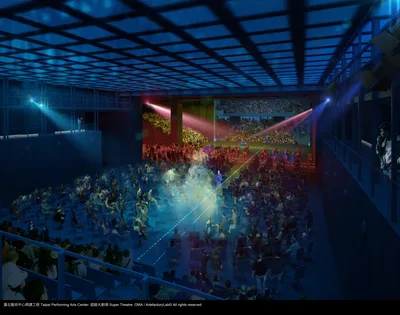 Тайбэйский центр исполнительских искусств — tpac supertheatre copyright oma