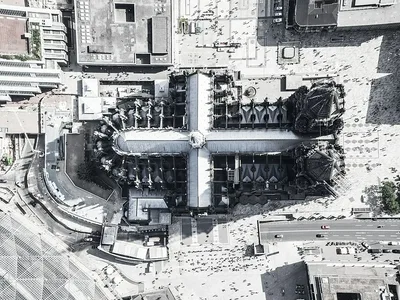 Кёльнский собор вид сверху