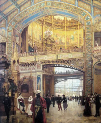 Галерея машин — BEROUD Louis,1889 - Le Dôme Central de la Galerie des Machines lors de