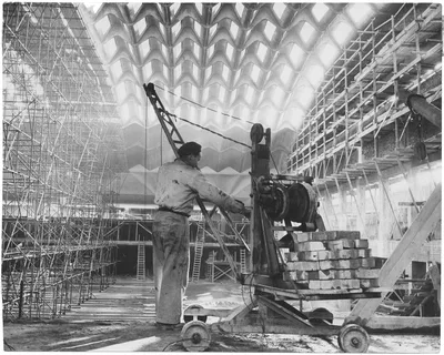 Выставочный зал в Турине — Torino, Palazzo Esposizioni, costruzione del nuovo padiglione